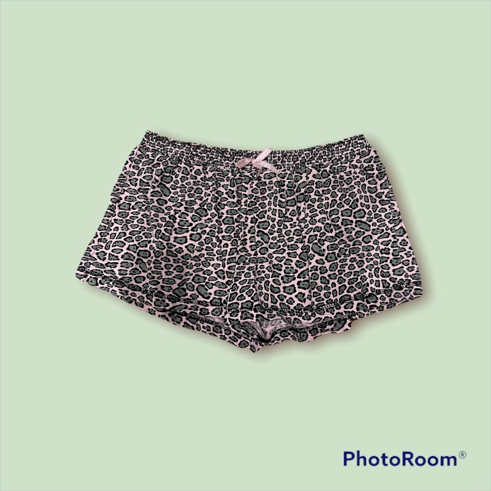 Pink animal print shorts